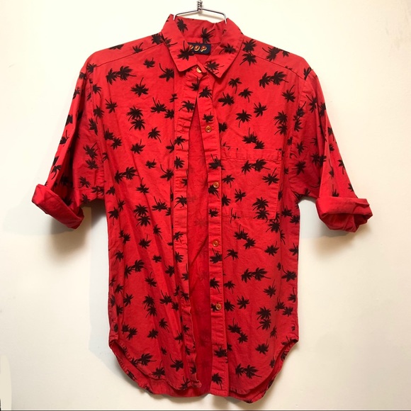 Vintage Palm Tree collared shirt - Picture 1 of 2